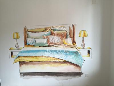 信达-海天下清水样板间墙绘装饰