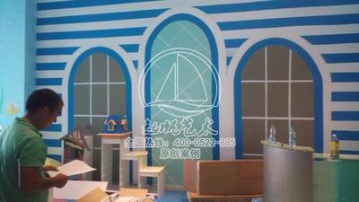 海口希尔顿酒店墙绘装饰工程